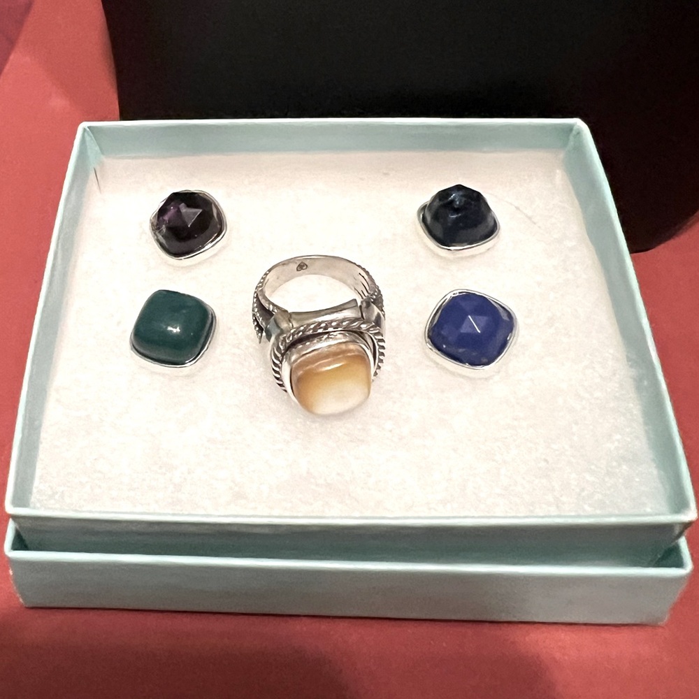 Brighton Ring with interchangeable Genuine Stones -Size 7